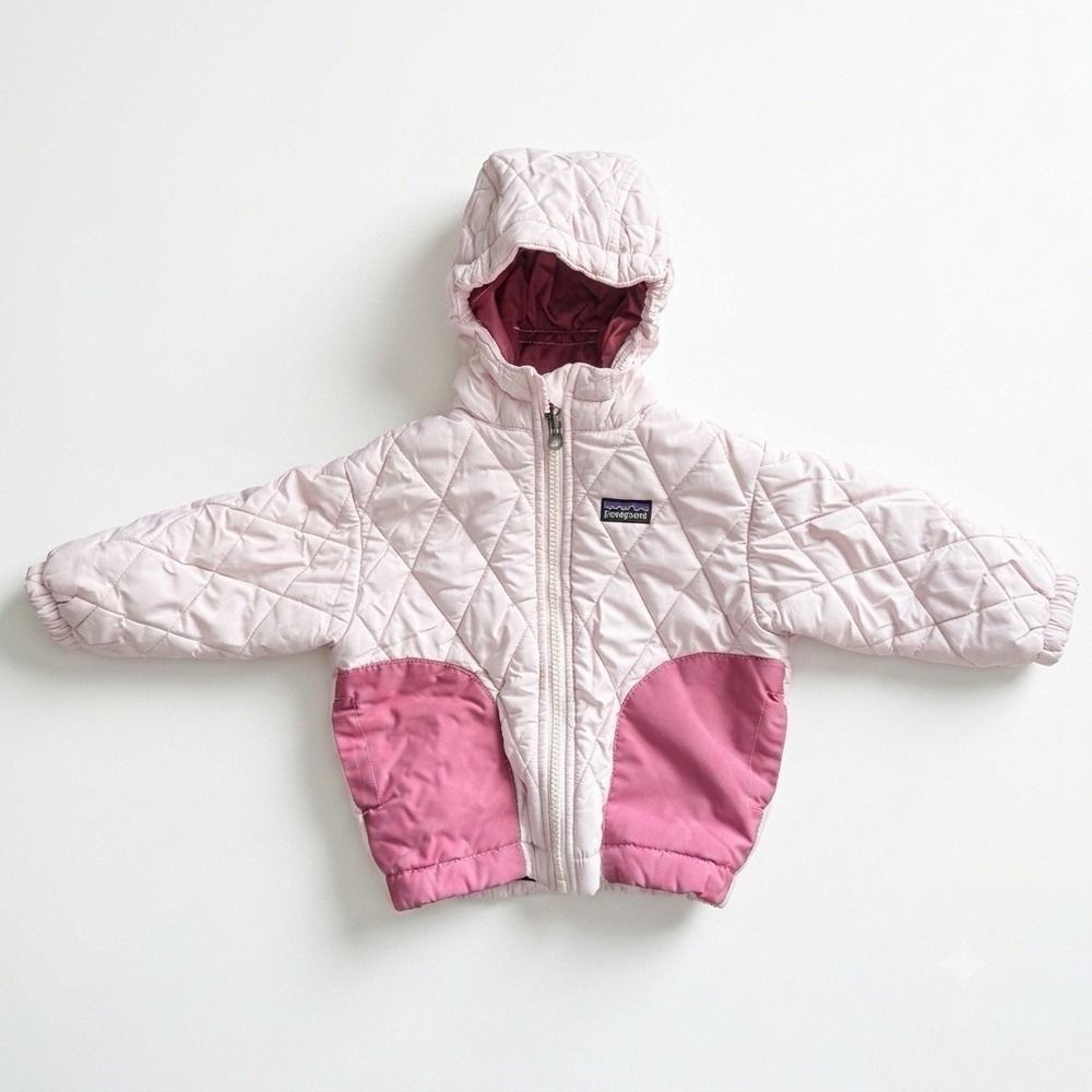 Patagonia‎ Baby Puff Rider Quilted Puffer Jacket Pink Coat 12 Month Outdoor Gorp